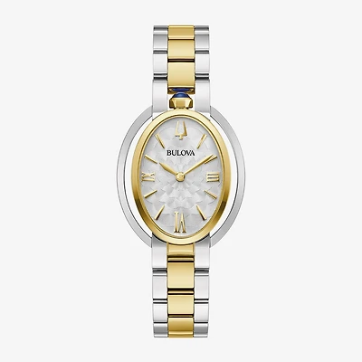 Bulova Womens Two Tone Stainless Steel Bracelet Watch 98l320