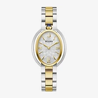 Bulova Womens Two Tone Stainless Steel Bracelet Watch 98l320