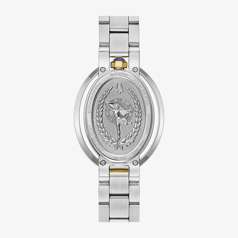 Bulova Womens Two Tone Stainless Steel Bracelet Watch 98l320
