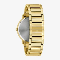 Bulova Our Lady Of Guadalupe / Nuestra Señora De Guadalupe Mens Crystal Accent Gold Tone Stainless Steel Bracelet Watch 97d136