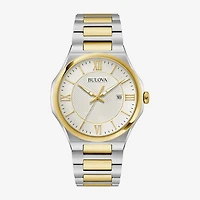 Bulova Mens Two Tone Stainless Steel Bracelet Watch 98b440