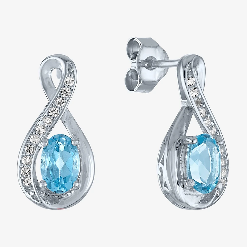 Womens Genuine Blue Topaz Sterling Silver -pc. Jewelry Set