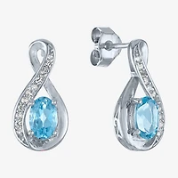 Womens Genuine Blue Topaz Sterling Silver -pc. Jewelry Set