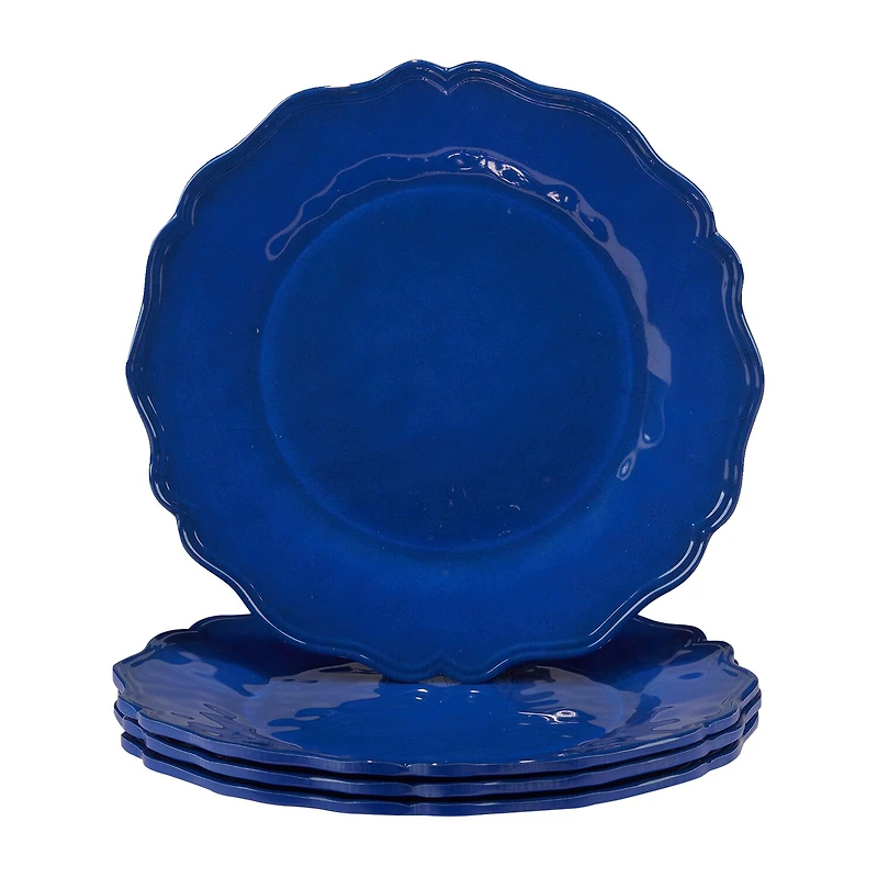 Certified International Red Crackle 4-pc. Melamine Salad Plate