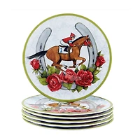 Certified International Derby Day At The Races 6-pc. Melamine Salad Plate