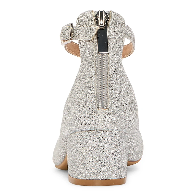 Christie & Jill Layla Girls Round Closed Toe Block Heel Pumps