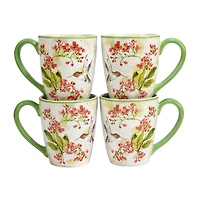 Certified International Hummingsbirds 4-pc. Floral Coffee Mug