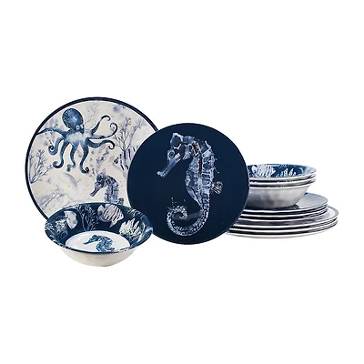 Certified International Sea Life 12-pc. Melamine Dinnerware Set