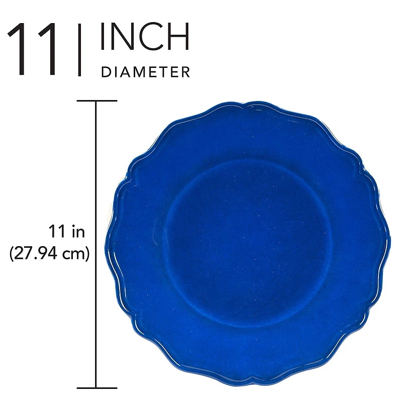 Certified International 4-pc. Red Crackle Melamine Dinner Plate