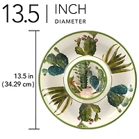 Certified International Cactus Verde Earthenware Chip & Dip Set