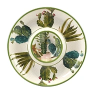 Certified International Cactus Verde Earthenware Chip & Dip Set