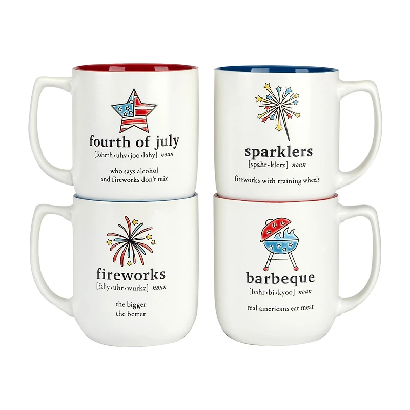 Certified International Patriotic 4-pc. Coffee Mug