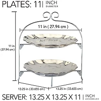 Certified International Gold Coast Porcelain Tiered Server