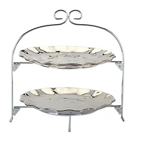 Certified International Gold Coast Porcelain Tiered Server