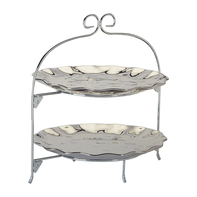 Certified International Gold Coast Porcelain Tiered Server