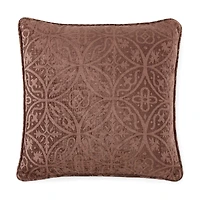 Tonal Feather Filled Medalion Square Throw Pillow