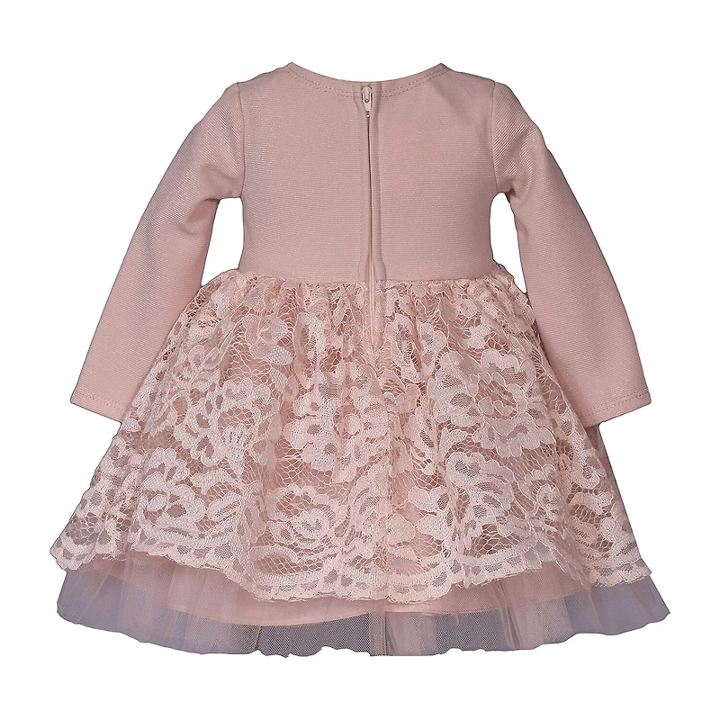 Bonnie Jean Baby Girls Long Sleeve Fit + Flare Dress
