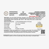 Grown Gorgeous Vs2, F Womens 4 1/4 CT. T.W. Lab White Diamond 14K Gold or Platinum Round Side Stone Bridal Set