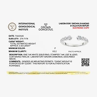 Grown Gorgeous Womens 1/2 CT. T.W. Lab White Diamond 14K Gold Anniversary Band
