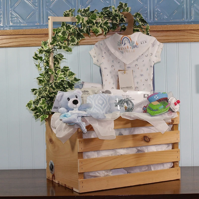 3 Stories Trading Company Baby Shower Gift Set Wardrobe Crate Boys 29-pc.