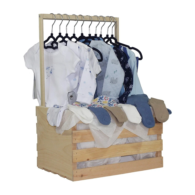3 Stories Trading Company Baby Shower Gift Set Wardrobe Crate Boys 38-pc.