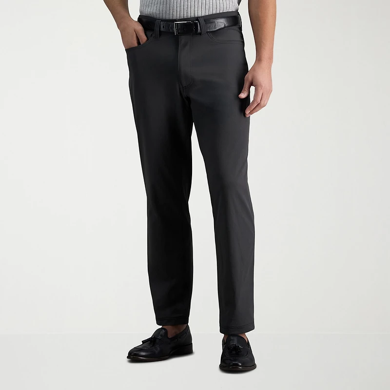 Haggar Sport Performance Nylon 5-Pocket Mens Straight Fit Flat Front Pant