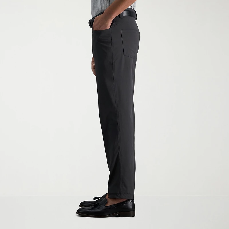 Haggar Sport Performance Nylon 5-Pocket Mens Straight Fit Flat Front Pant