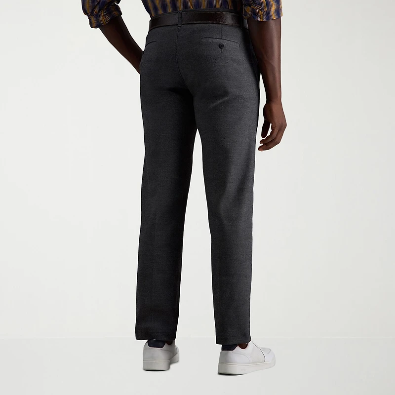 Haggar Life Khaki Comfort Chino Mens Straight Fit Flat Front Pant