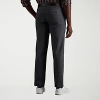 Haggar Life Khaki Comfort Chino Mens Straight Fit Flat Front Pant