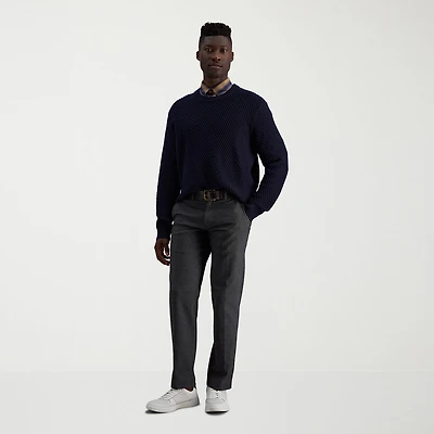 Haggar Life Khaki Comfort Chino Mens Straight Fit Flat Front Pant
