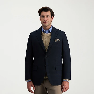 Haggar JMH Glen Plaid Mens Plaid Regular Fit Sport Coat