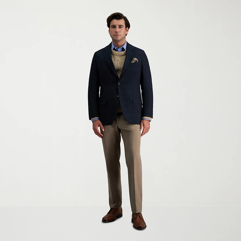 Haggar JMH Glen Plaid Mens Plaid Regular Fit Sport Coat
