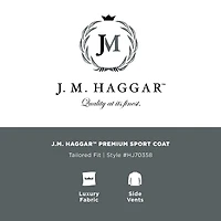 Haggar JMH Glen Plaid Mens Plaid Regular Fit Sport Coat