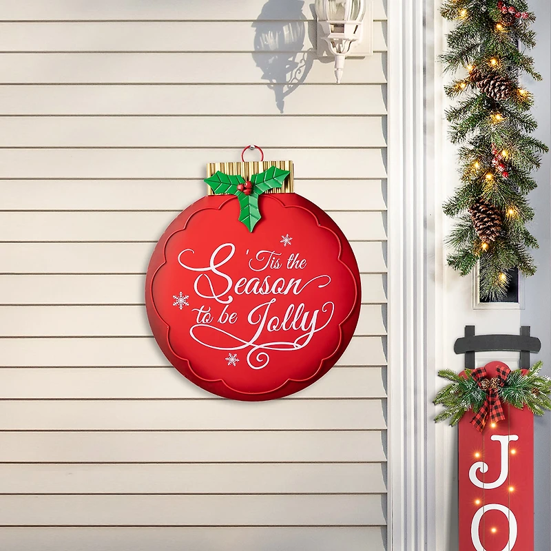 Glitzhome 32" Metal Ornament Christmas Yard Art