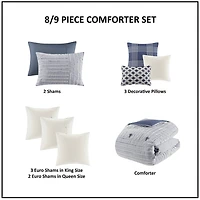 Madison Park Signature Essence Cotton Clip Jacquard Comforter Set