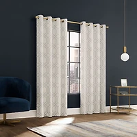 Sun Zero Atmosphere Davenport Grommet Top 100% Blackout Single Curtain Panel