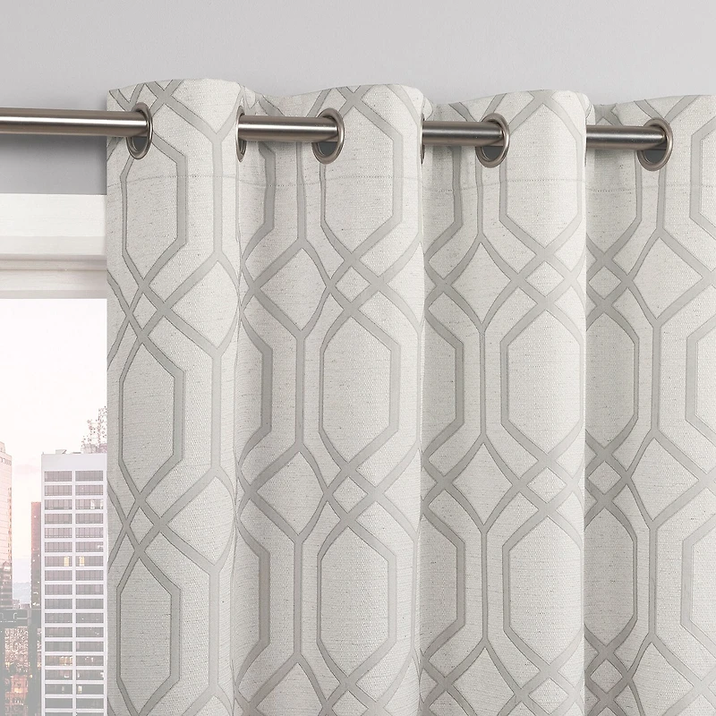 Sun Zero Atmosphere Davenport Grommet Top 100% Blackout Single Curtain Panel
