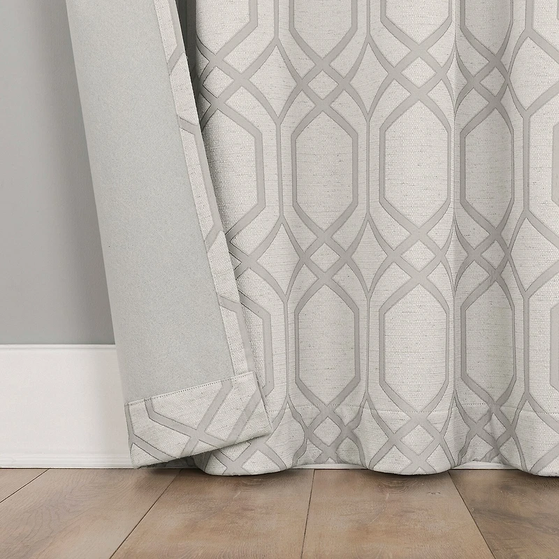 Sun Zero Atmosphere Davenport Grommet Top 100% Blackout Single Curtain Panel