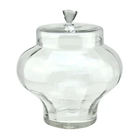 14.5'' Clear Segmented Glass Container with Lid