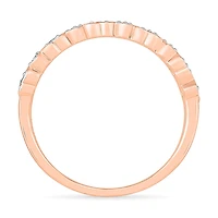 Womens 2MM 1/ CT. T.W. Natural White Diamond 10K Gold Heart Band