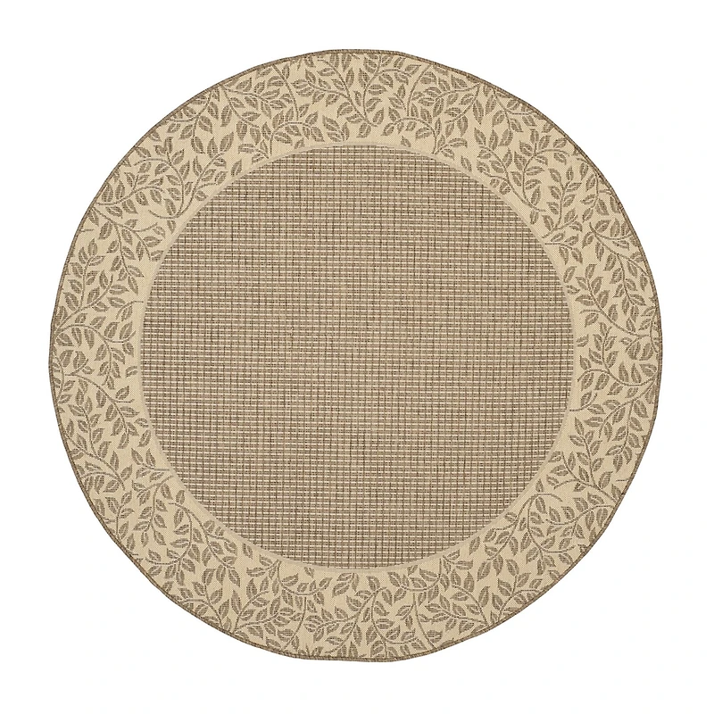 Safavieh Courtyard Collection Chad Oriental Indoor/Outdoor Round Area Rug