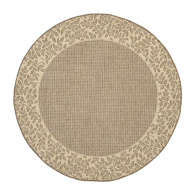 Safavieh Courtyard Collection Chad Oriental Indoor/Outdoor Round Area Rug
