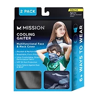 Mission Youth Cooling Neck Gaiter 2-Pack