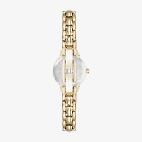 Armitron Womens Diamond Accent Gold Tone Bracelet Watch 75-5943bkgp