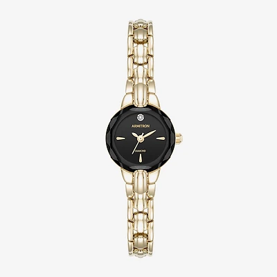 Armitron Womens Diamond Accent Gold Tone Bracelet Watch 75-5943bkgp