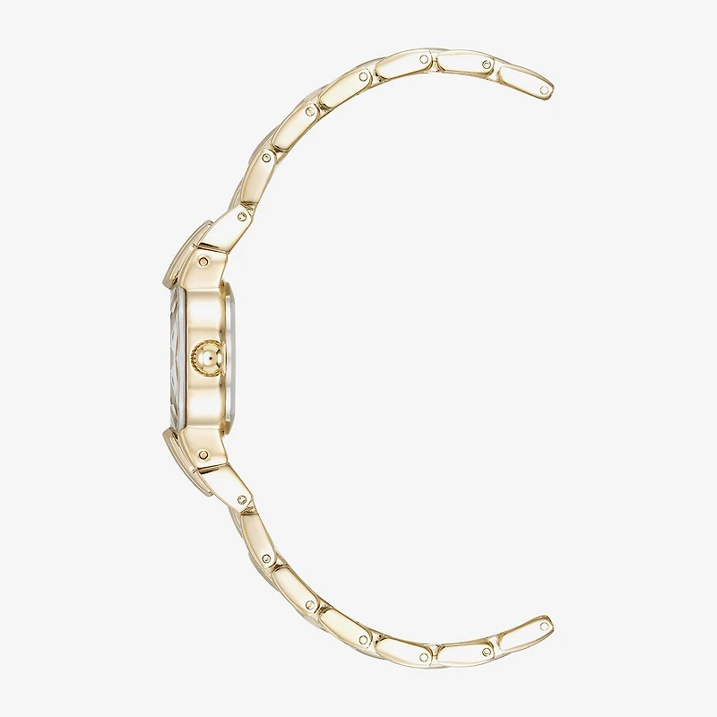 Armitron Womens Diamond Accent Gold Tone Bracelet Watch 75-5943bkgp