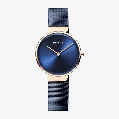 Bering Womens Blue Stainless Steel Bracelet Watch -367