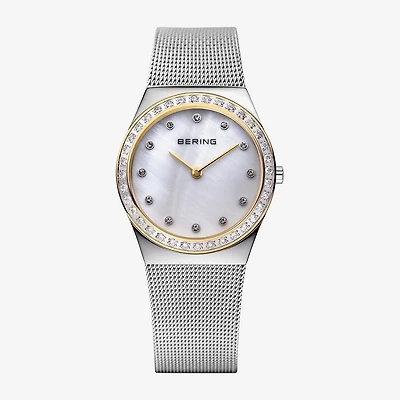 Bering Womens Silver Tone Stainless Steel Bracelet Watch 12430-010