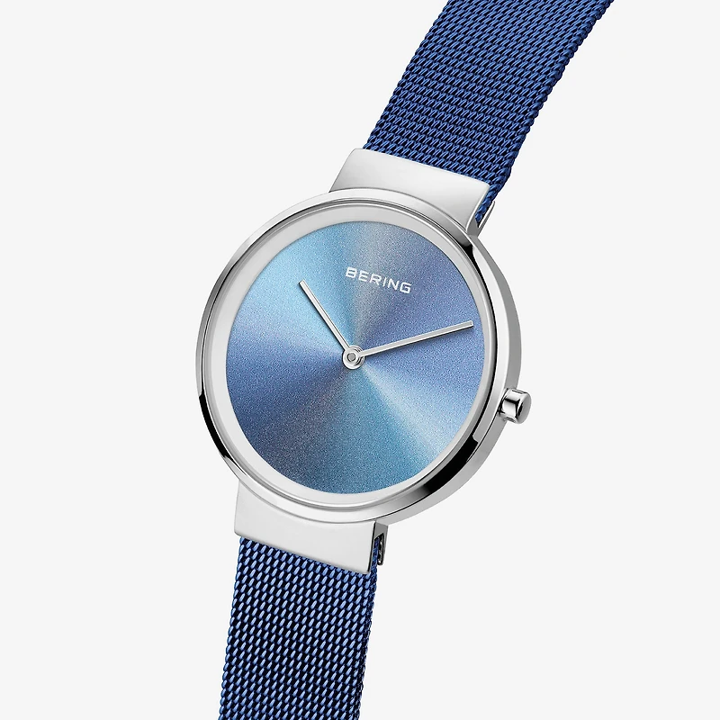 Bering Womens Blue Stainless Steel Bracelet Watch 10x31-Ann2