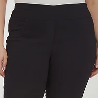 Hearts Of Palm Womens Plus Straight Mid Rise Skimmer Pant